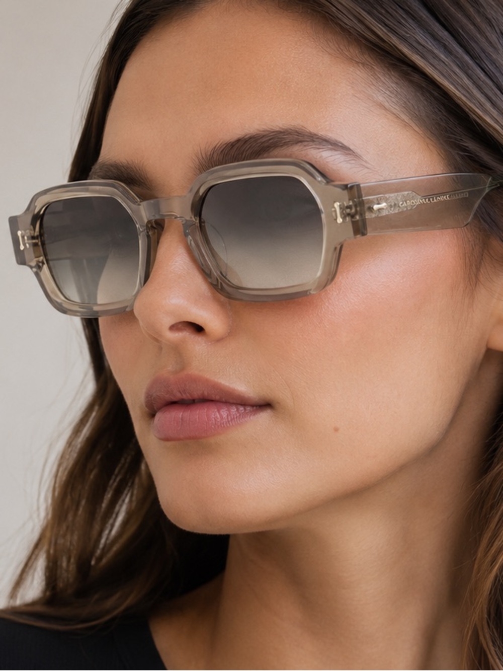 Carolina Lemke Berlin Eyewear - Nash, Transparent Taupe + Case CL9365-05
